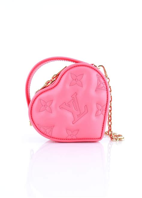 LOUIS VUITTON Calfskin Embroidered Monogram Pop My Heart .